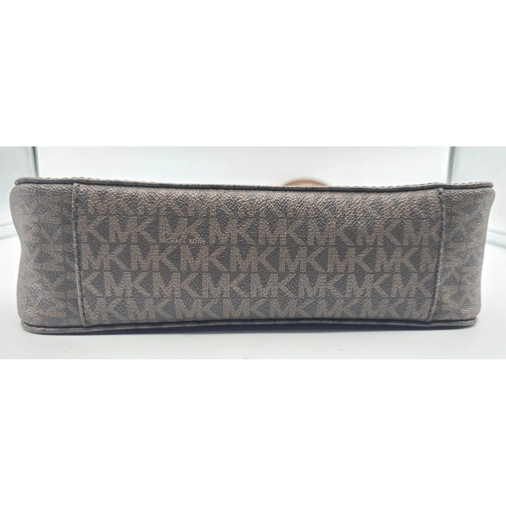Michael Kors Jet Set Travel Large Logo Messenger Crossbody Bag Brown 35F8GTVM7B